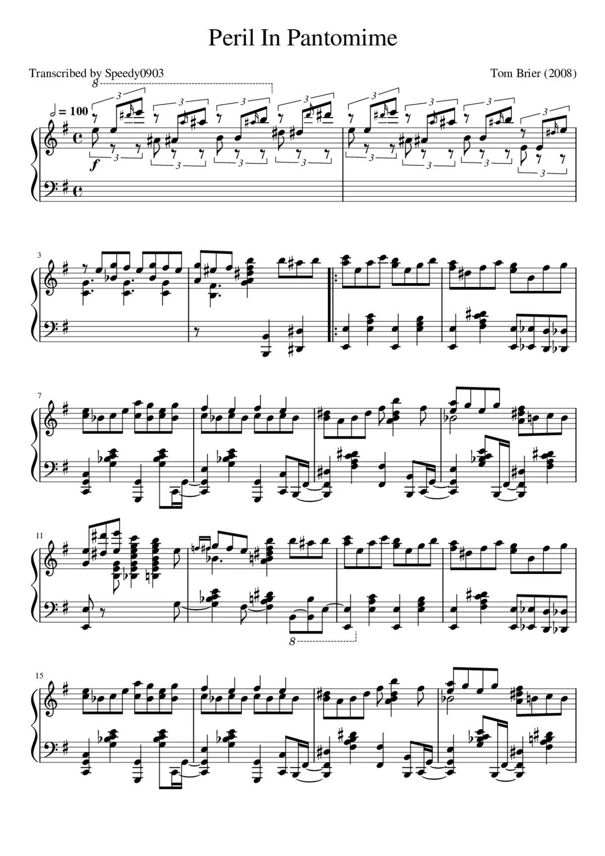 Peril In Pantomime - Page 1