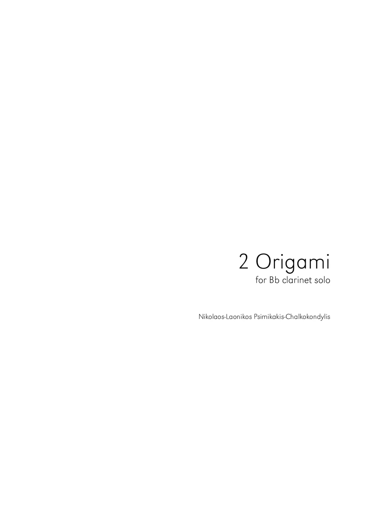 Two Origami - Page 1
