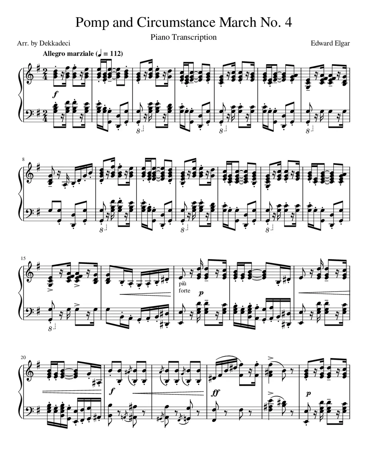 Pomp and Circumstance March No.4 Op.39 No.4 - Page 1