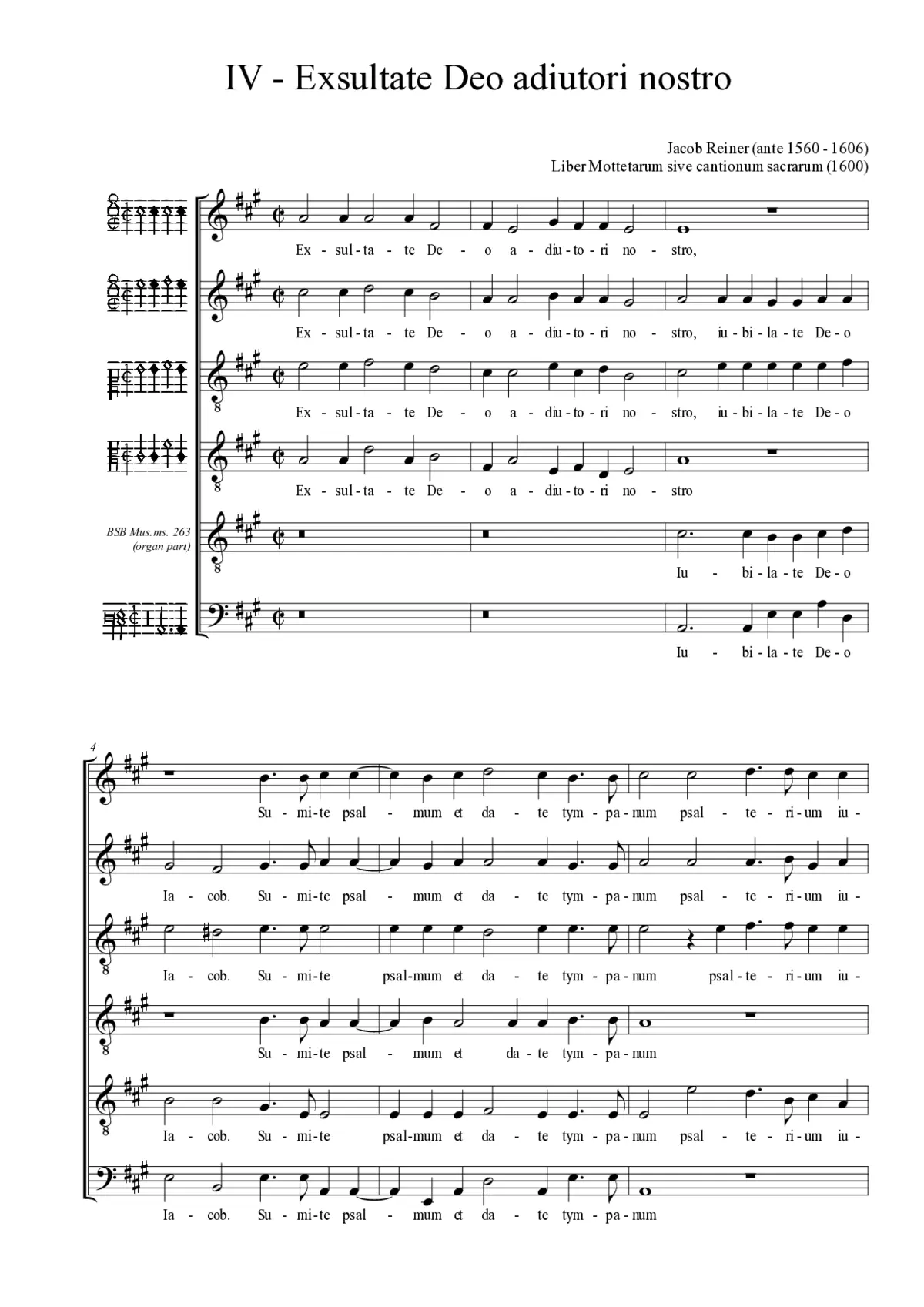Exsultate Deo adiutori nostro - Page 1