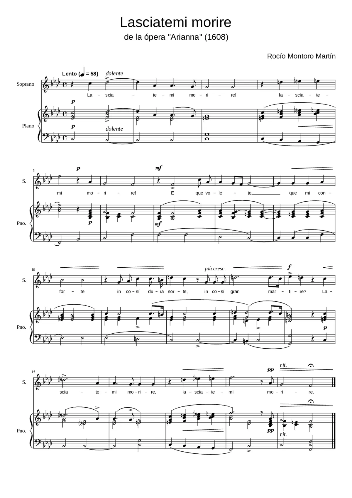 Lasciatemi morire - Page 1