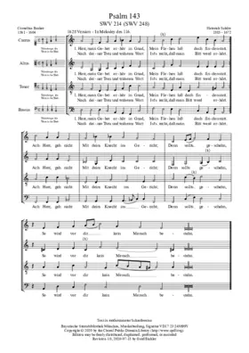 Herr, mein Gebet erhör in Gnad, SWV 248