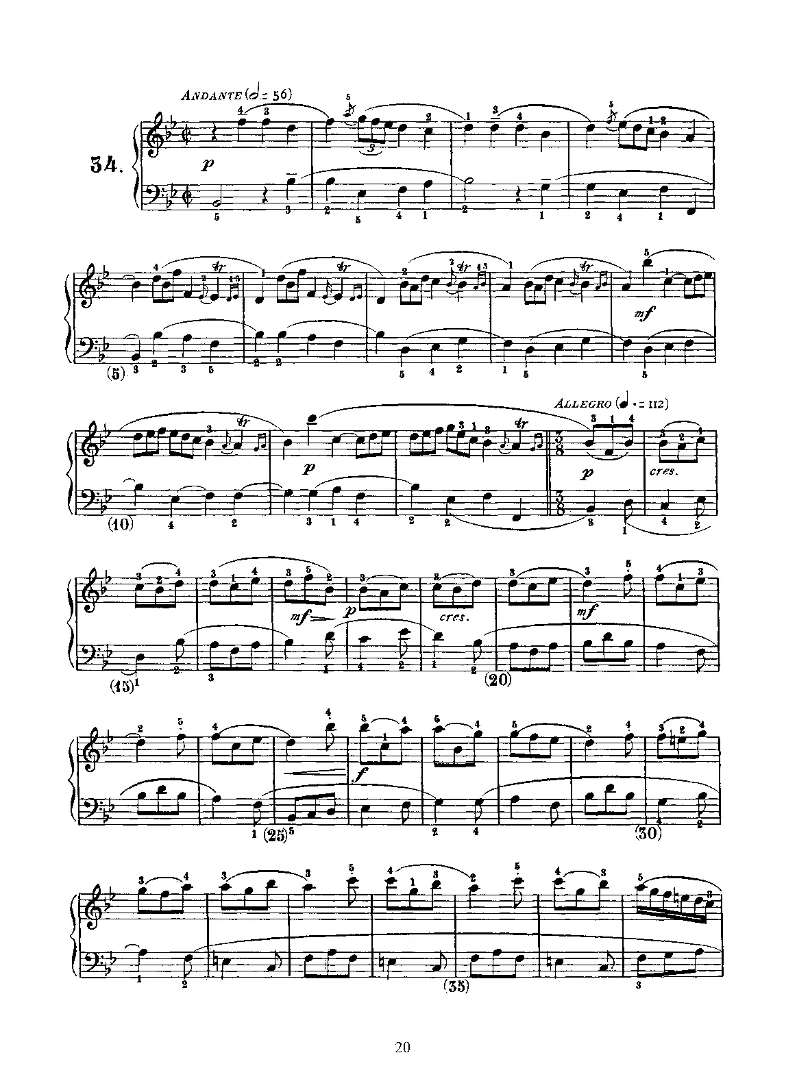 Keyboard Sonata in B-flat major - Page 1