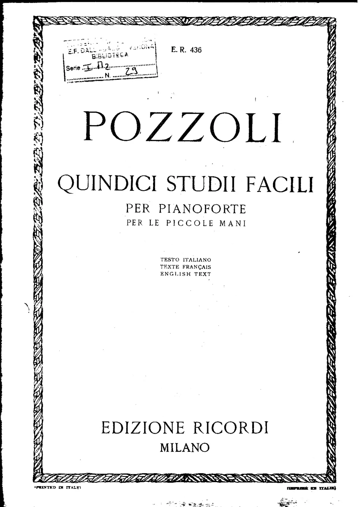15 Studii facili per le piccole mani - Page 1
