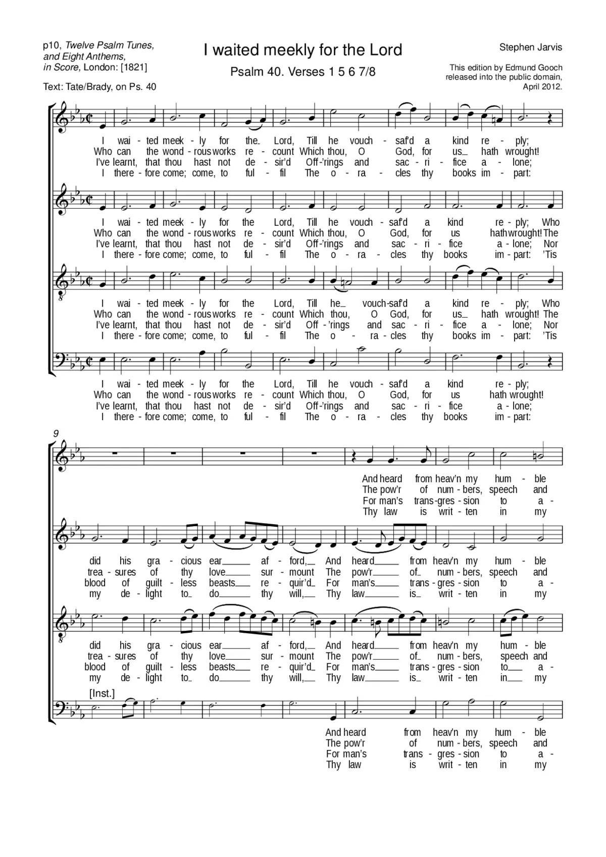 I waited meekly for the Lord - Page 1