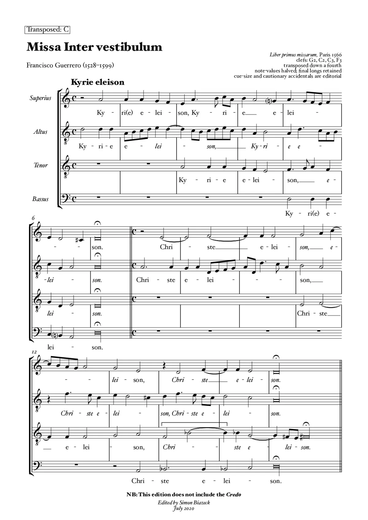Missa Inter vestibulum - Page 1