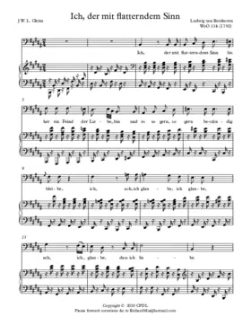 Ich, der mit flatterndem Sinn, WoO 114