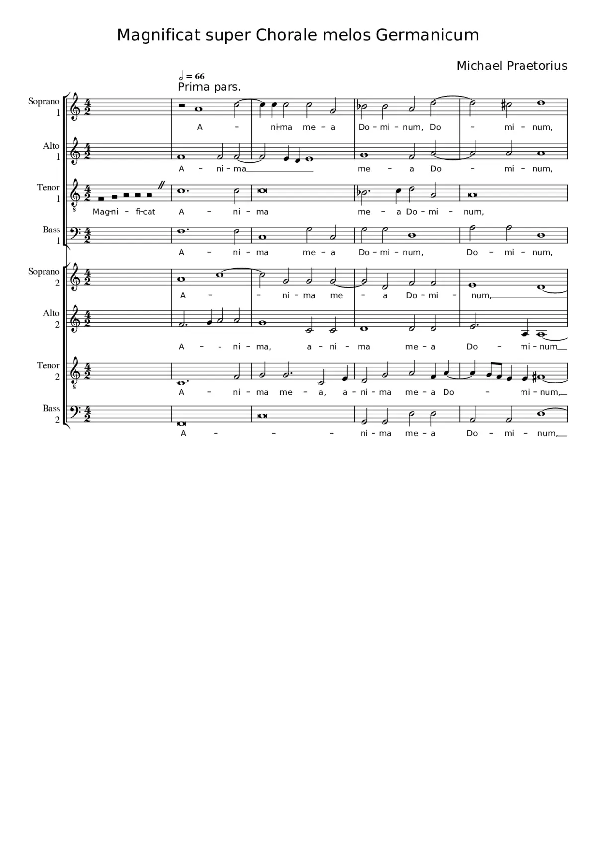 Magnificat super Chorale melos Germanicum - Page 1