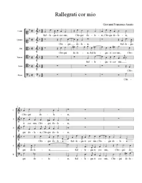 Rallegrati cor mio