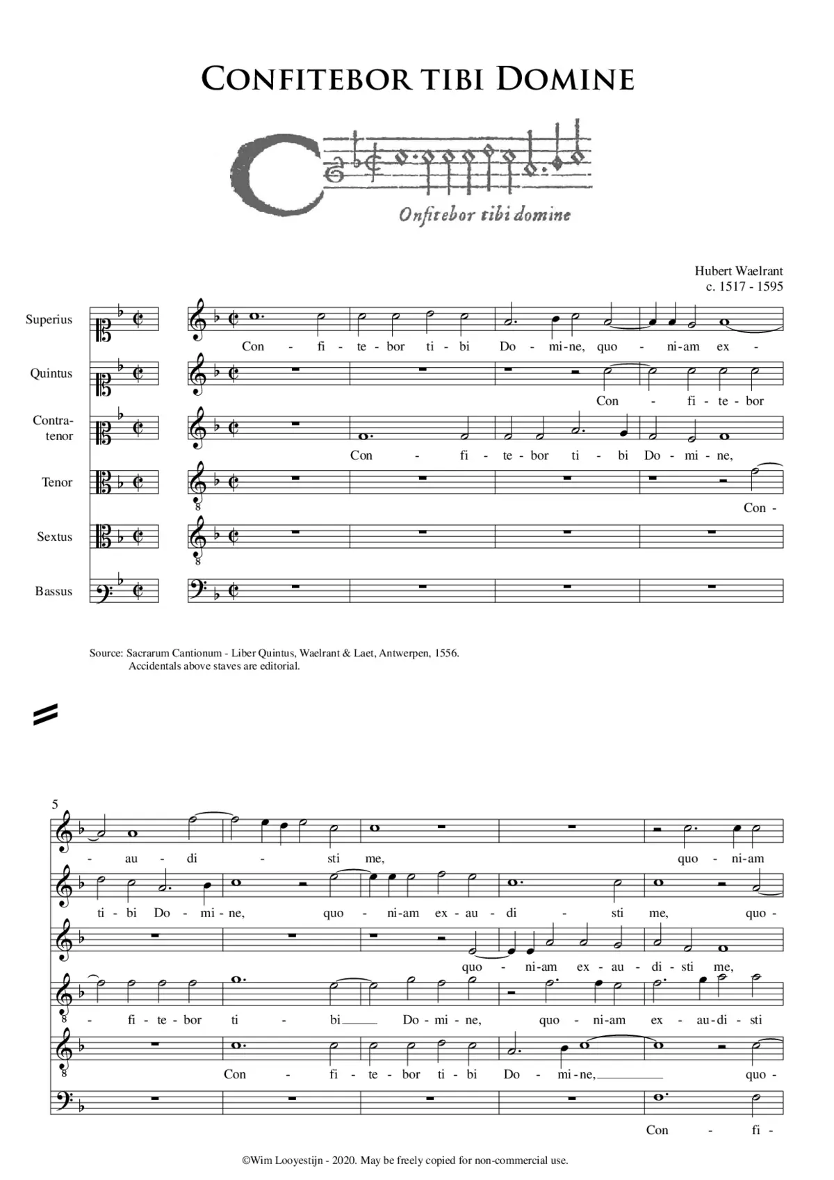 Confitebor tibi Domine - Page 1