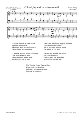 O Lord, be with us when we sail