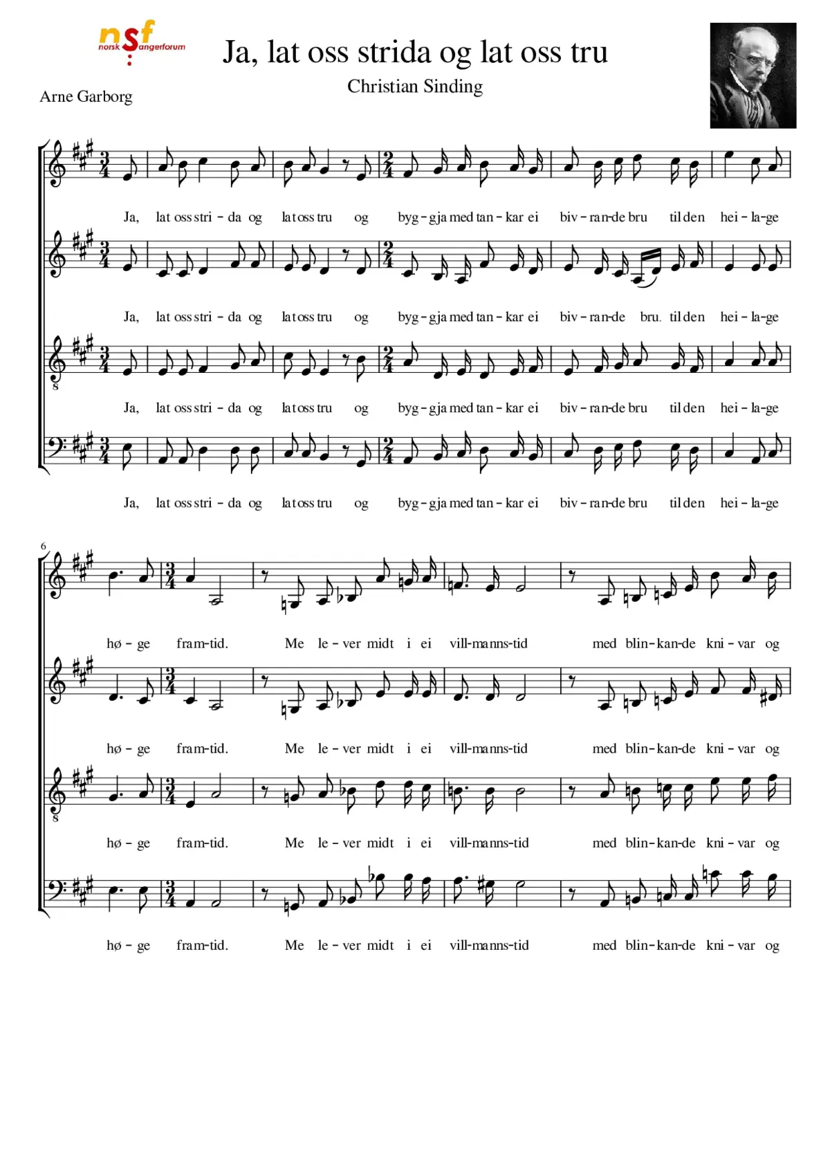 Ja lat oss strida og lat oss tru - Page 1