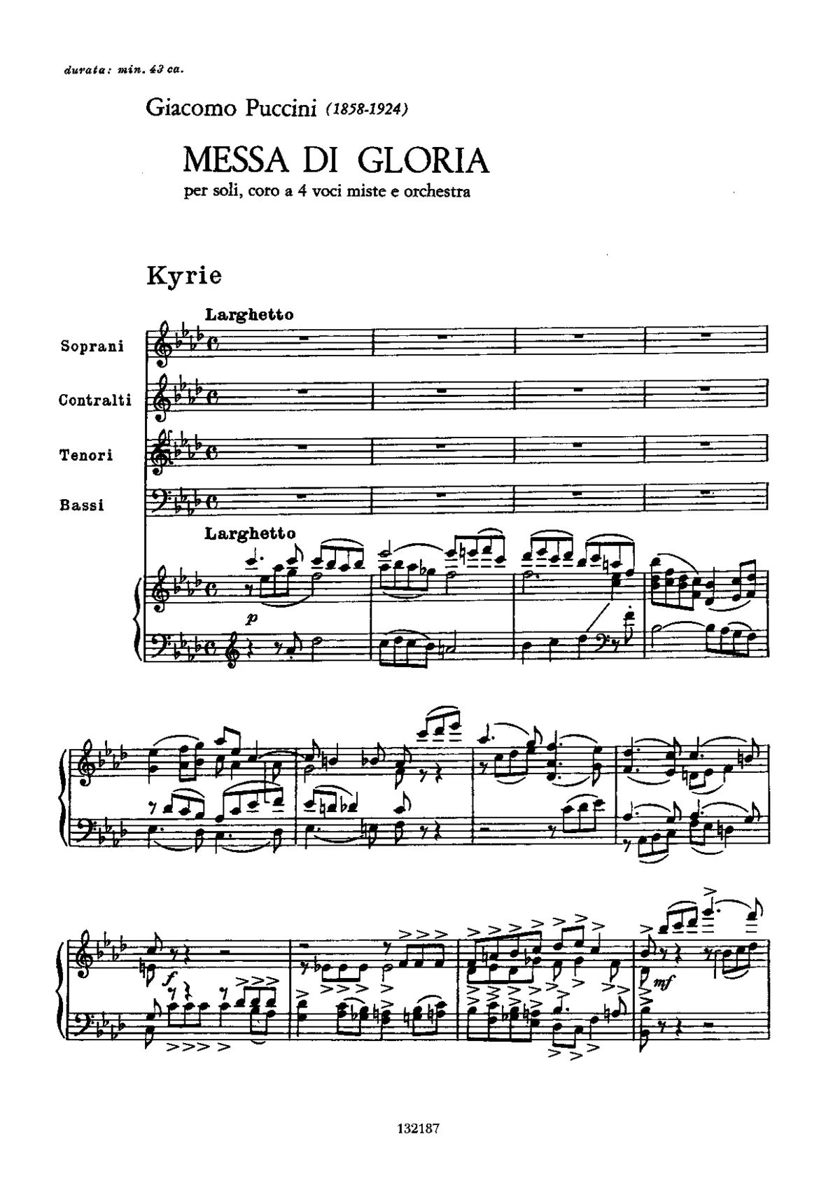 Messa a quattro voci - Page 1