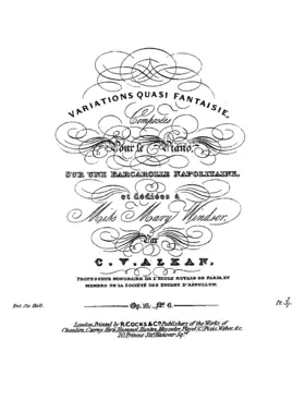 Variations quasi fantaisie composés sur une barcarolle napolitaine in B-flat