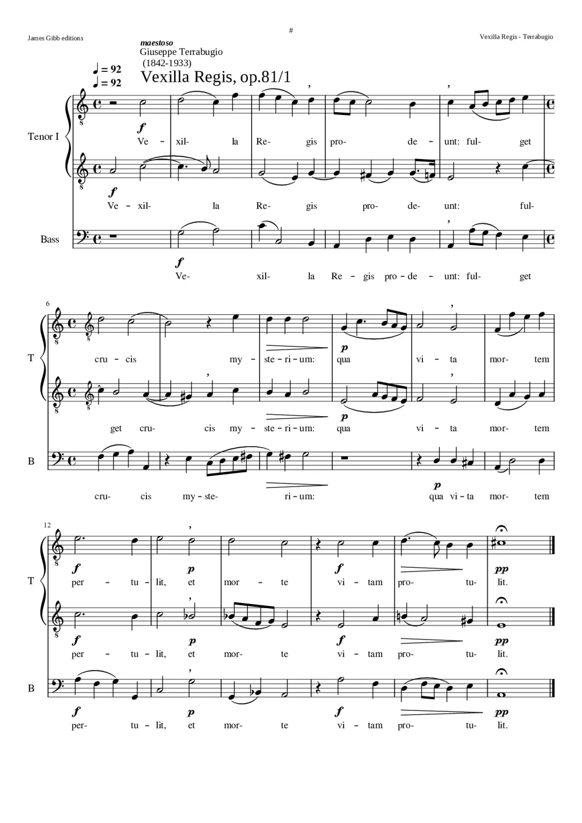 Vexilla Regis op. 81/1 - Page 1