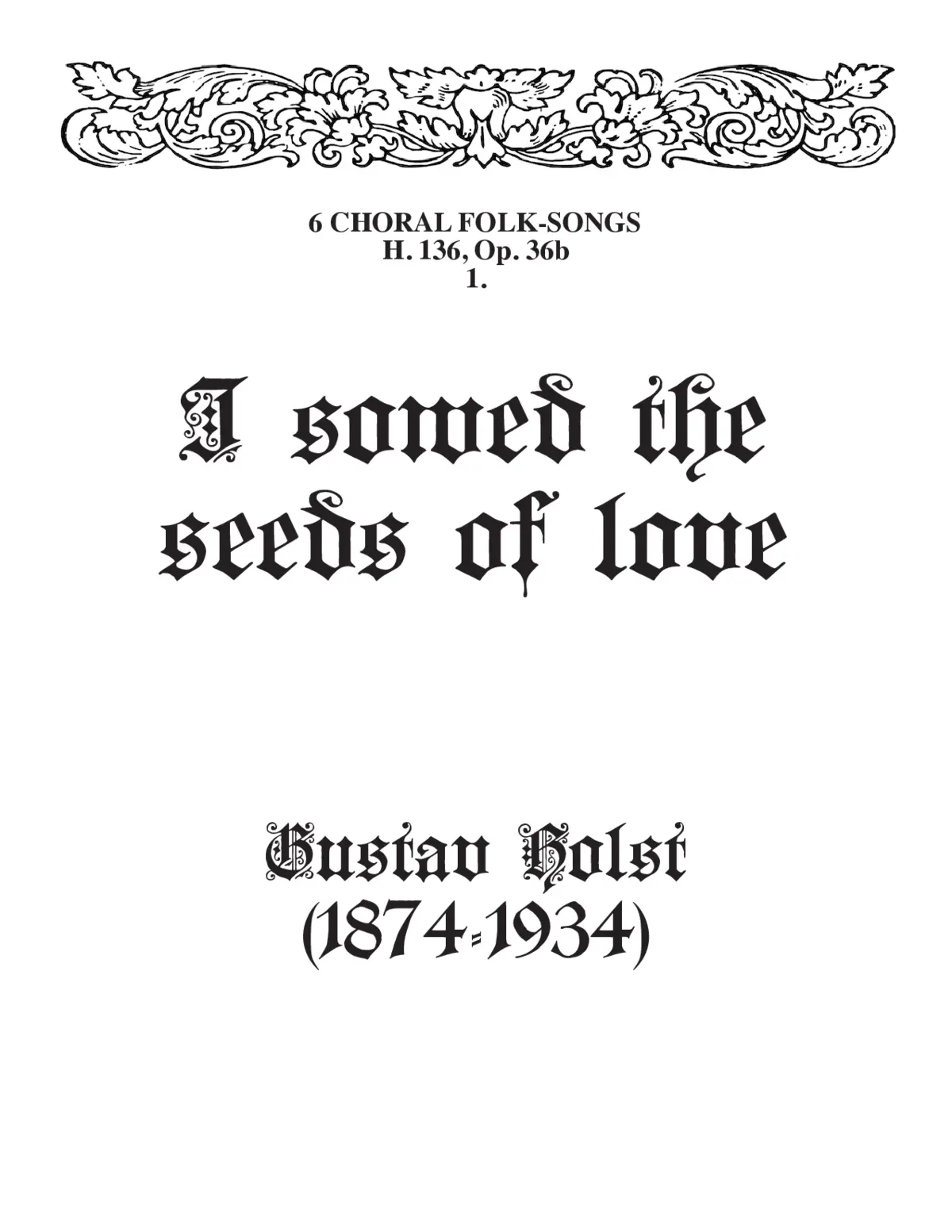 I sowed the seeds of love - Page 1