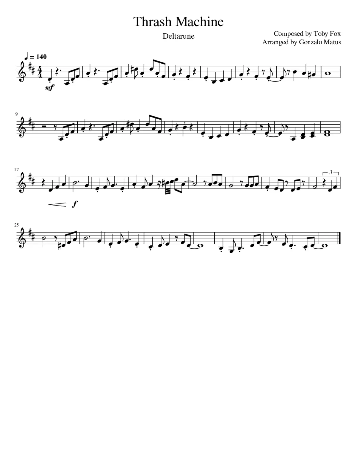 Thrash Machine - Violin Solo - Page 1