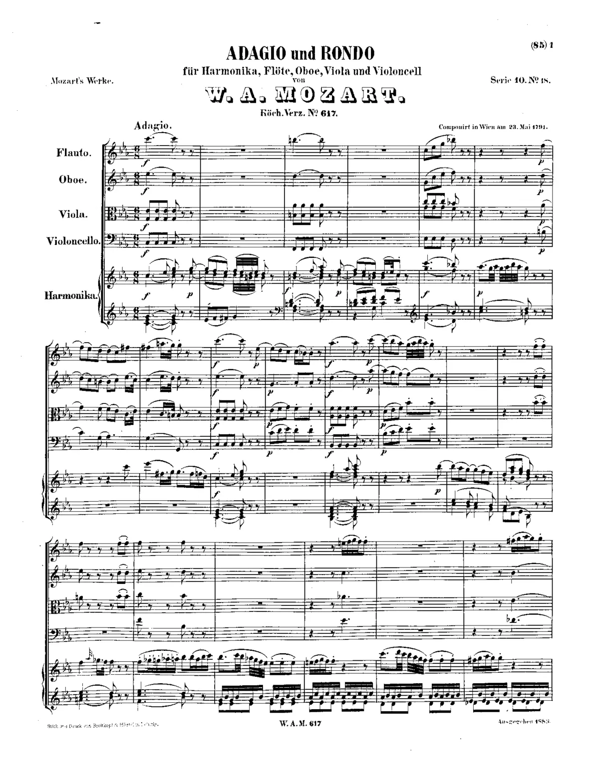 Adagio and Rondo in C minor - Page 1