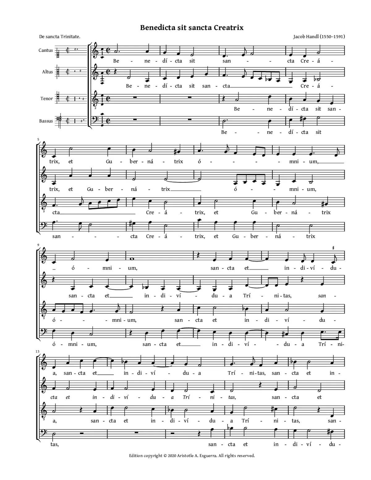 Benedicta sit - Page 1