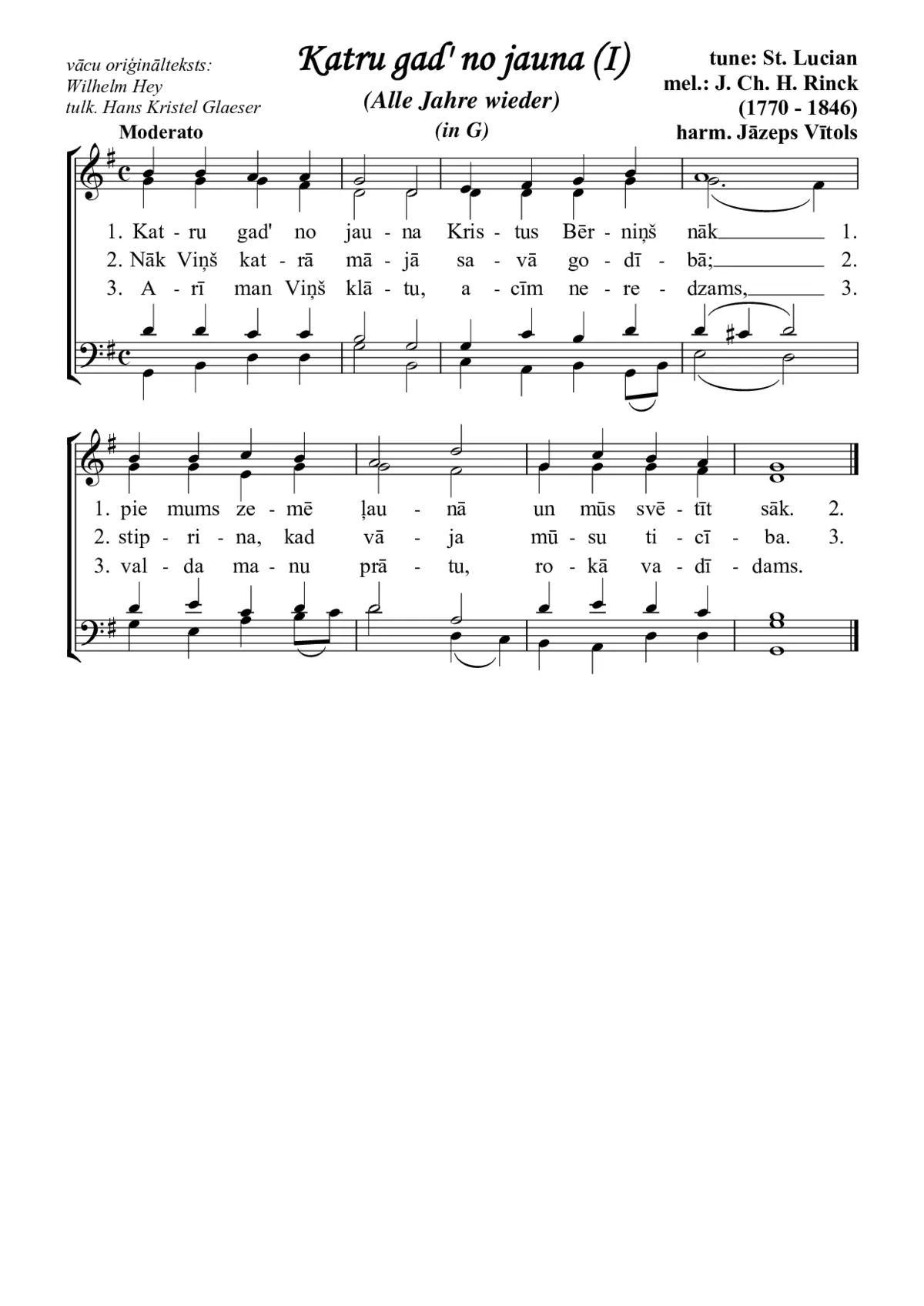 Katru gad' no jauna (I) (Alle Jahre wieder) - Page 1
