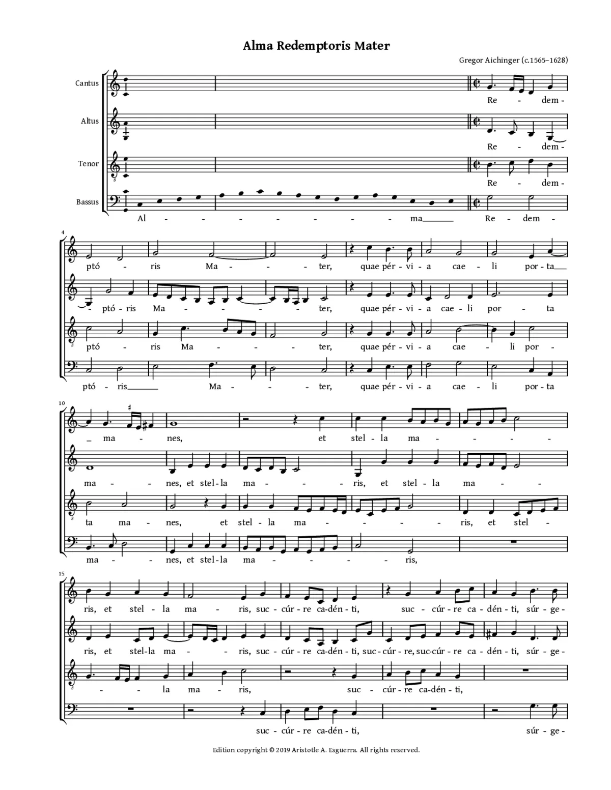 Alma Redemptoris mater - Page 1