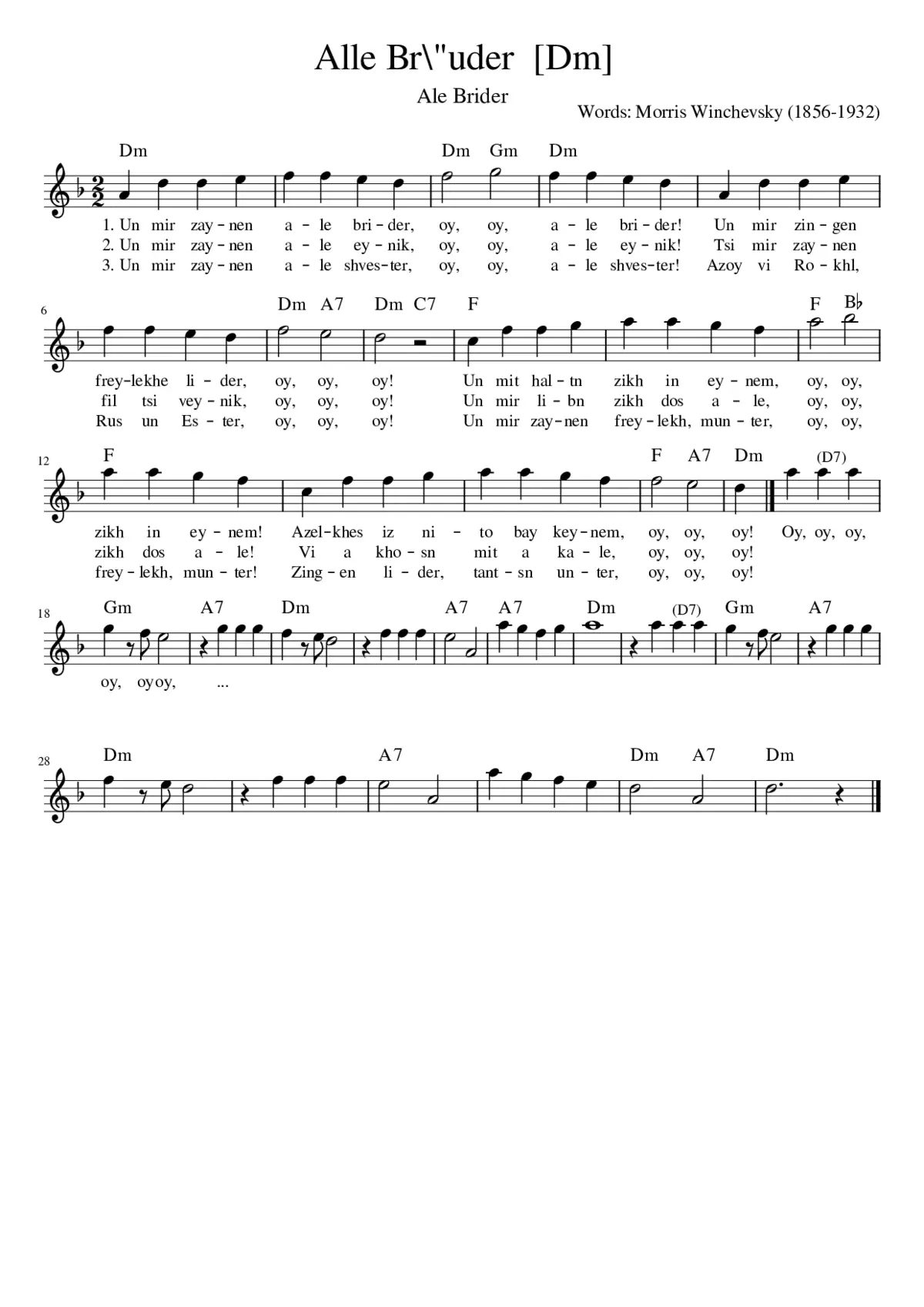 Alle Br\uder - Page 1