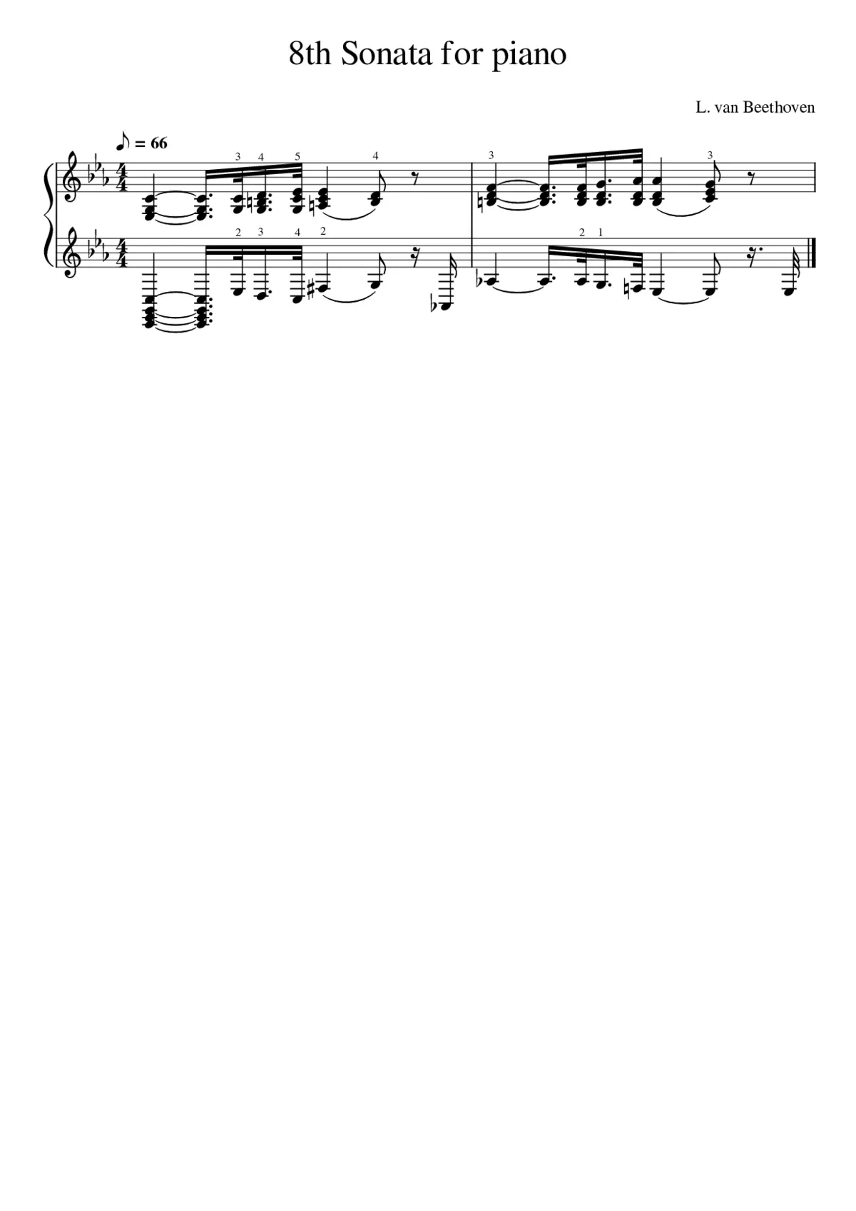8th Sonata for piano - Page 1