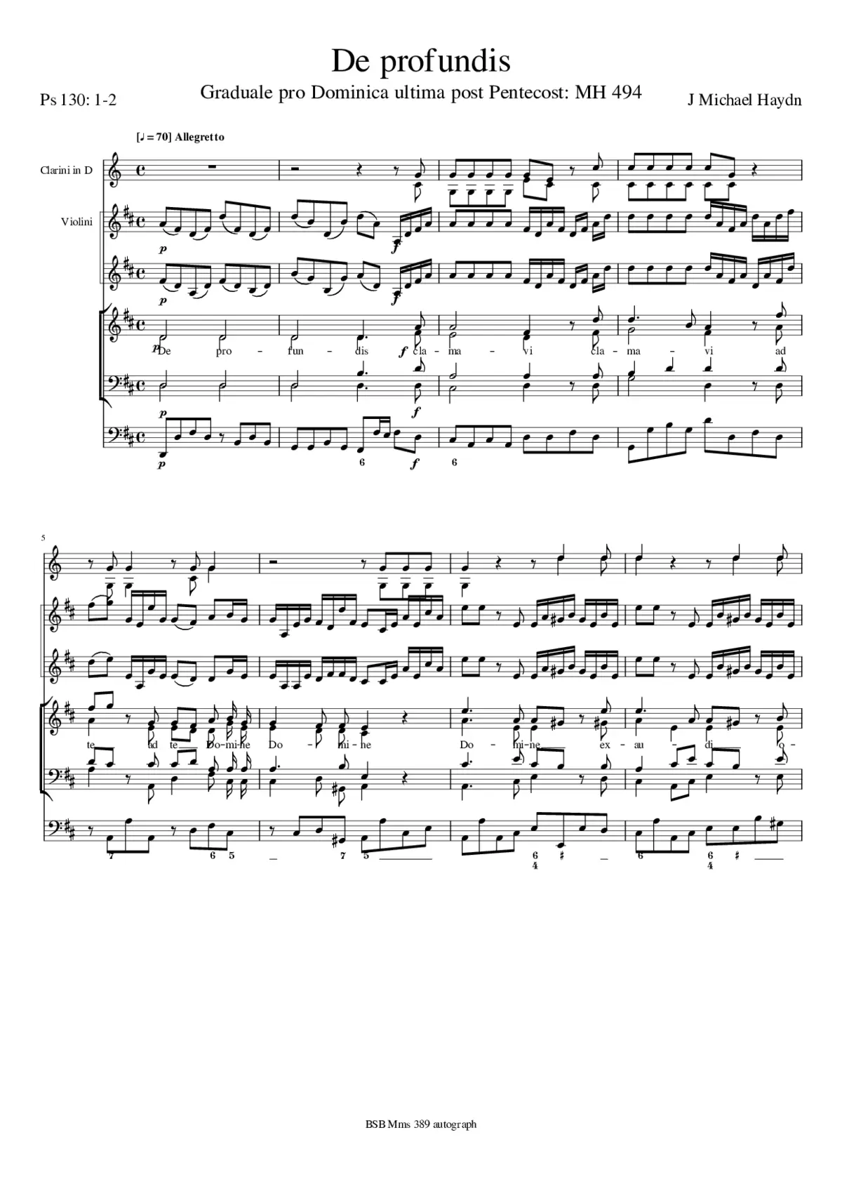 De profundis, MH 494 - Page 1