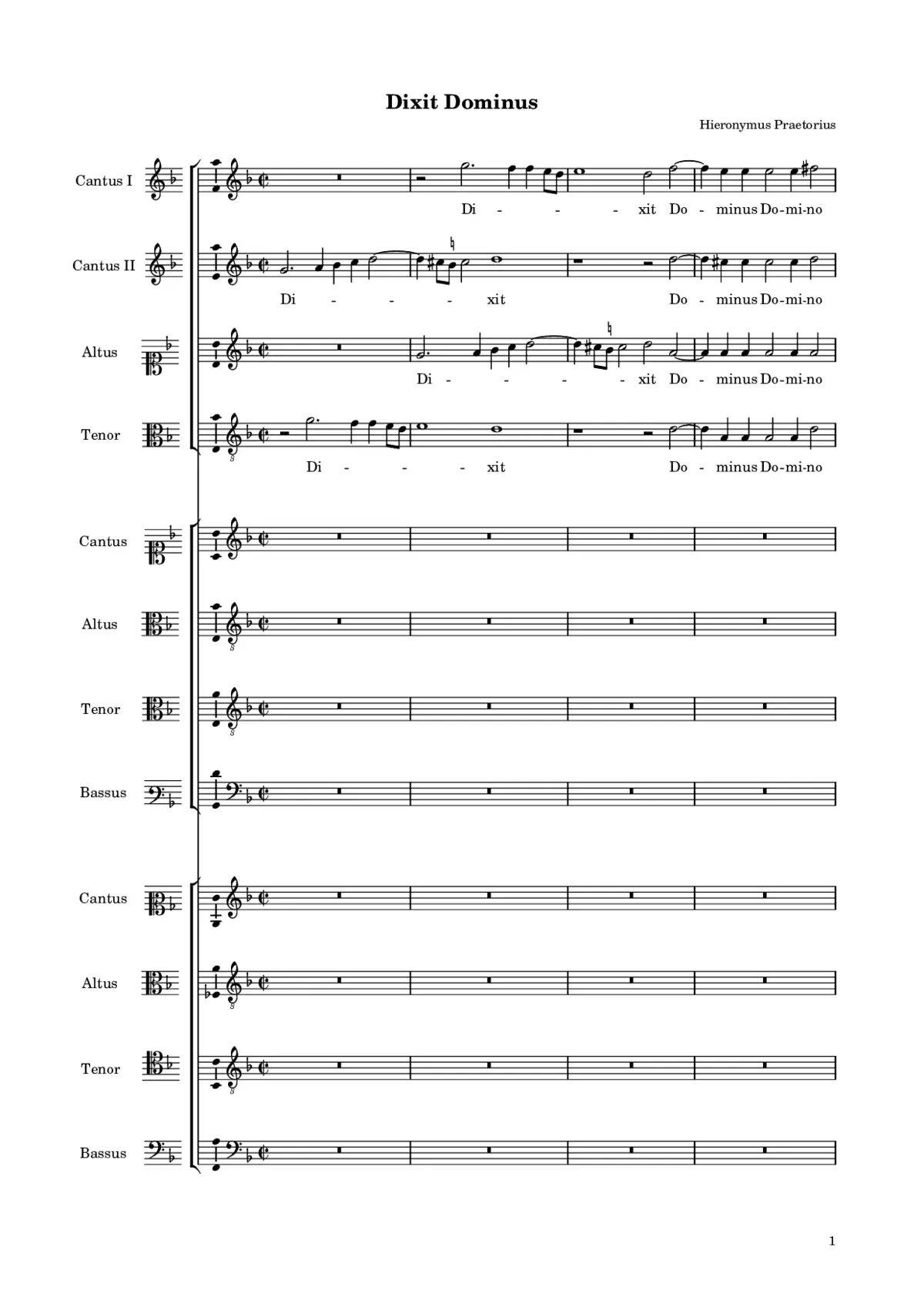 Dixit Dominus - Page 1