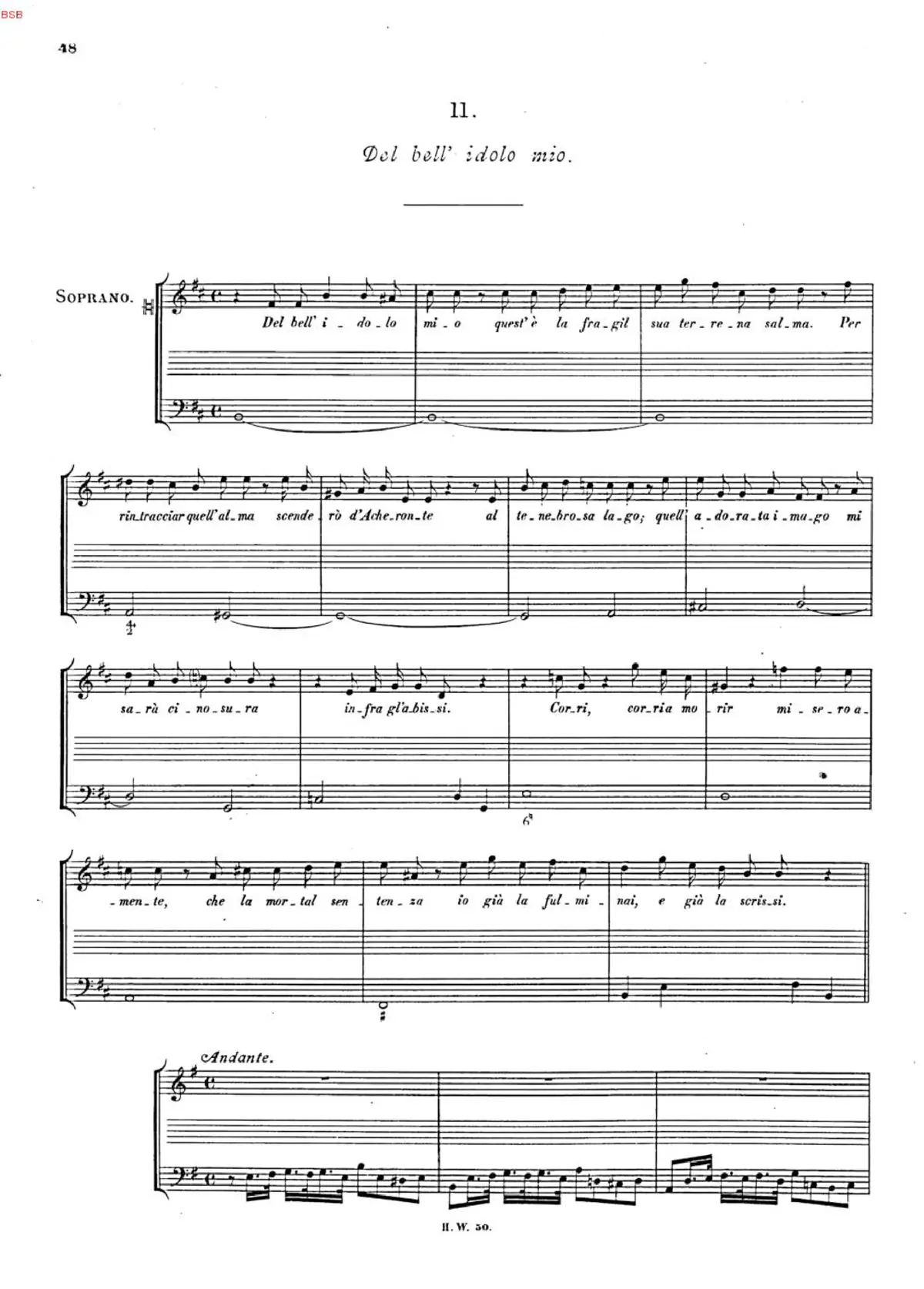 Del bel idolo mio - Page 1