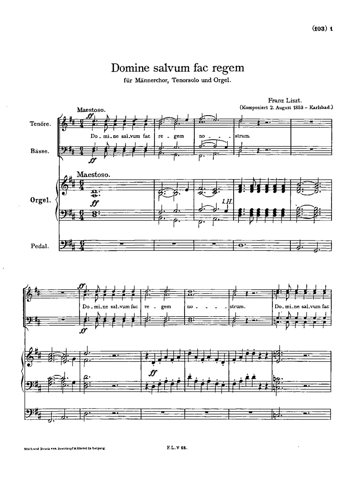Domine salvum fac regem - Page 1