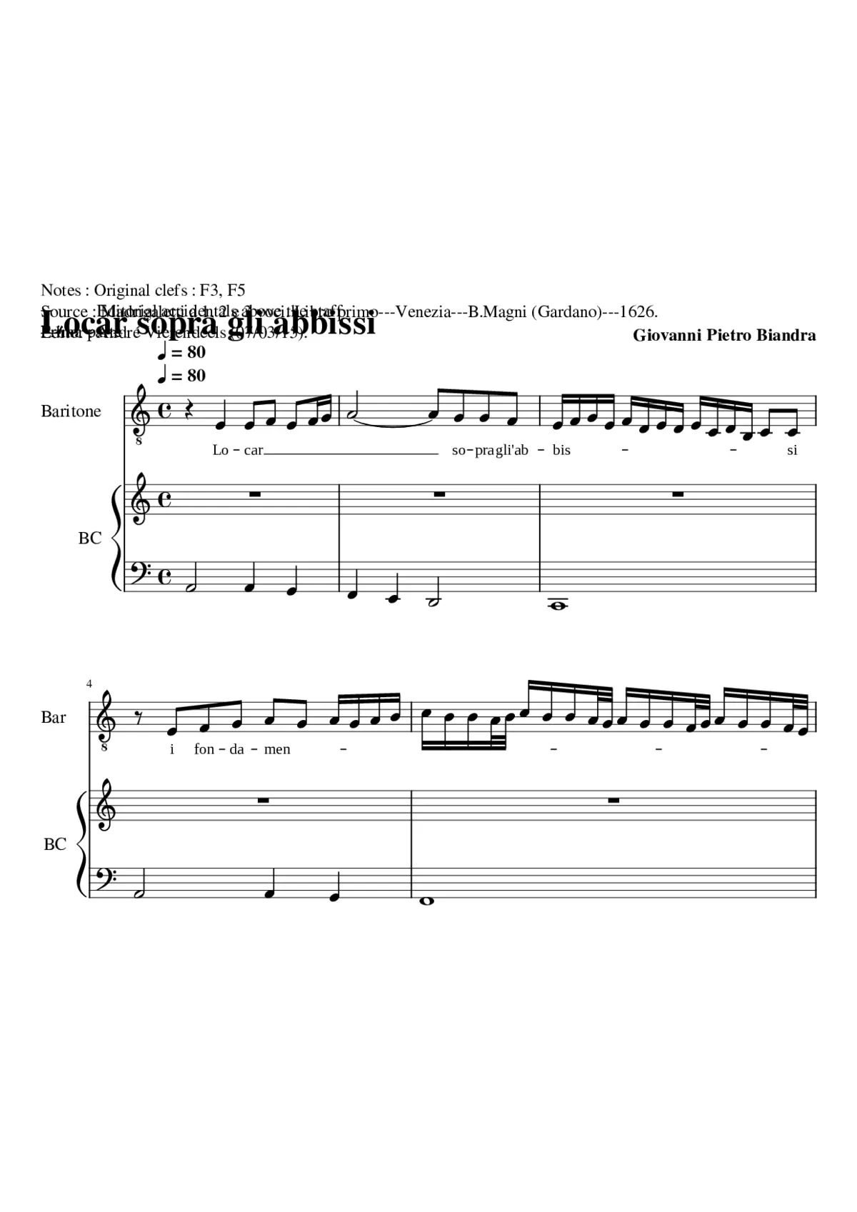 Locar sopra gli'abbissi - Page 1