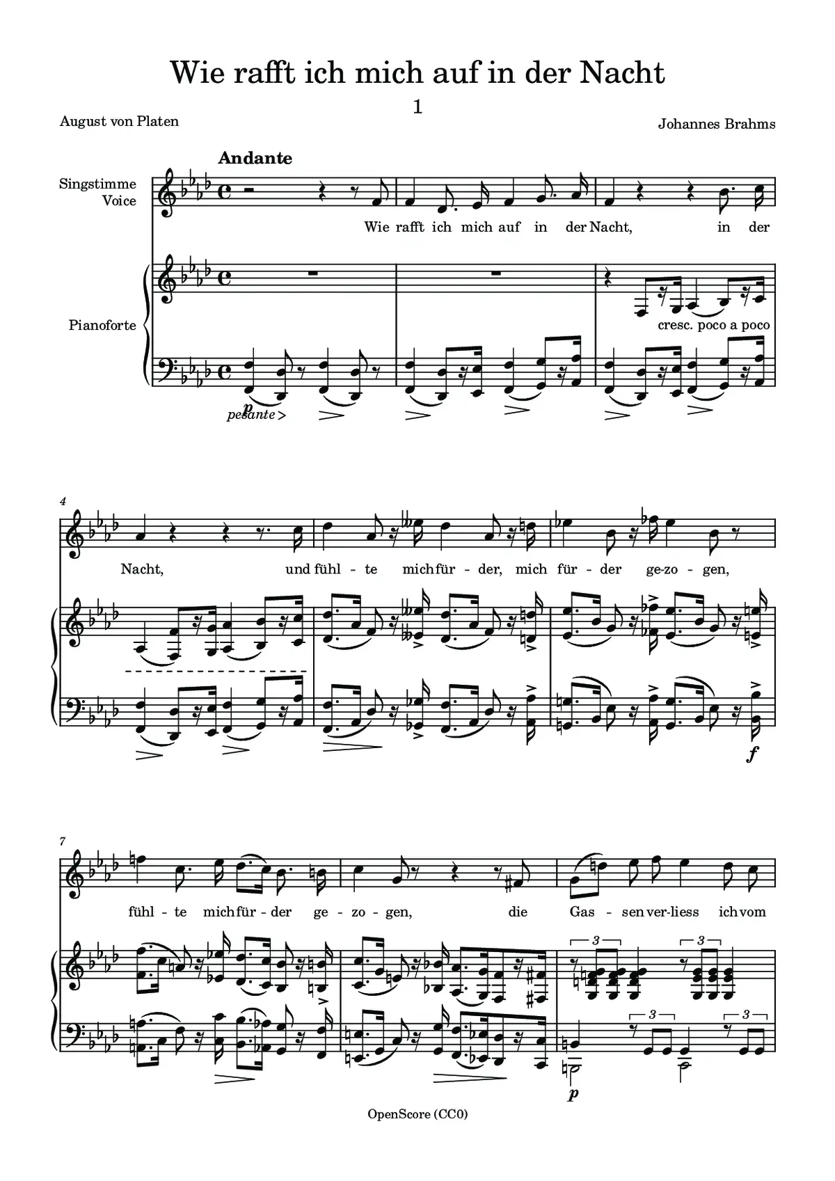 Wie rafft ich mich auf in der Nacht - Page 1