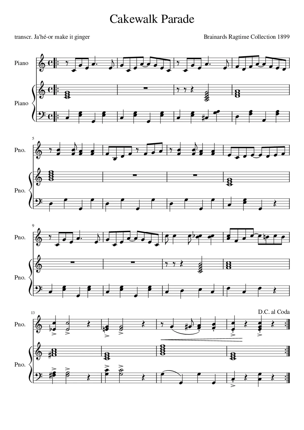 Cakewalk Parade - Page 1