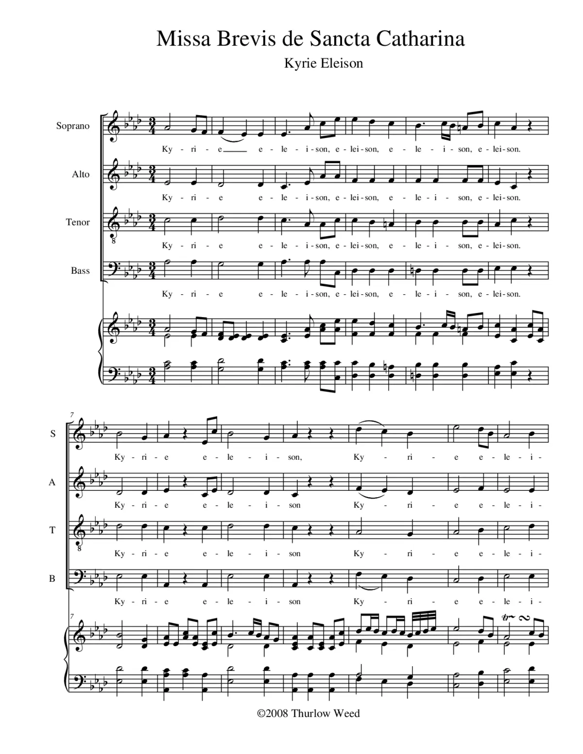 Missa Brevis de Sancta Catharina - Page 1