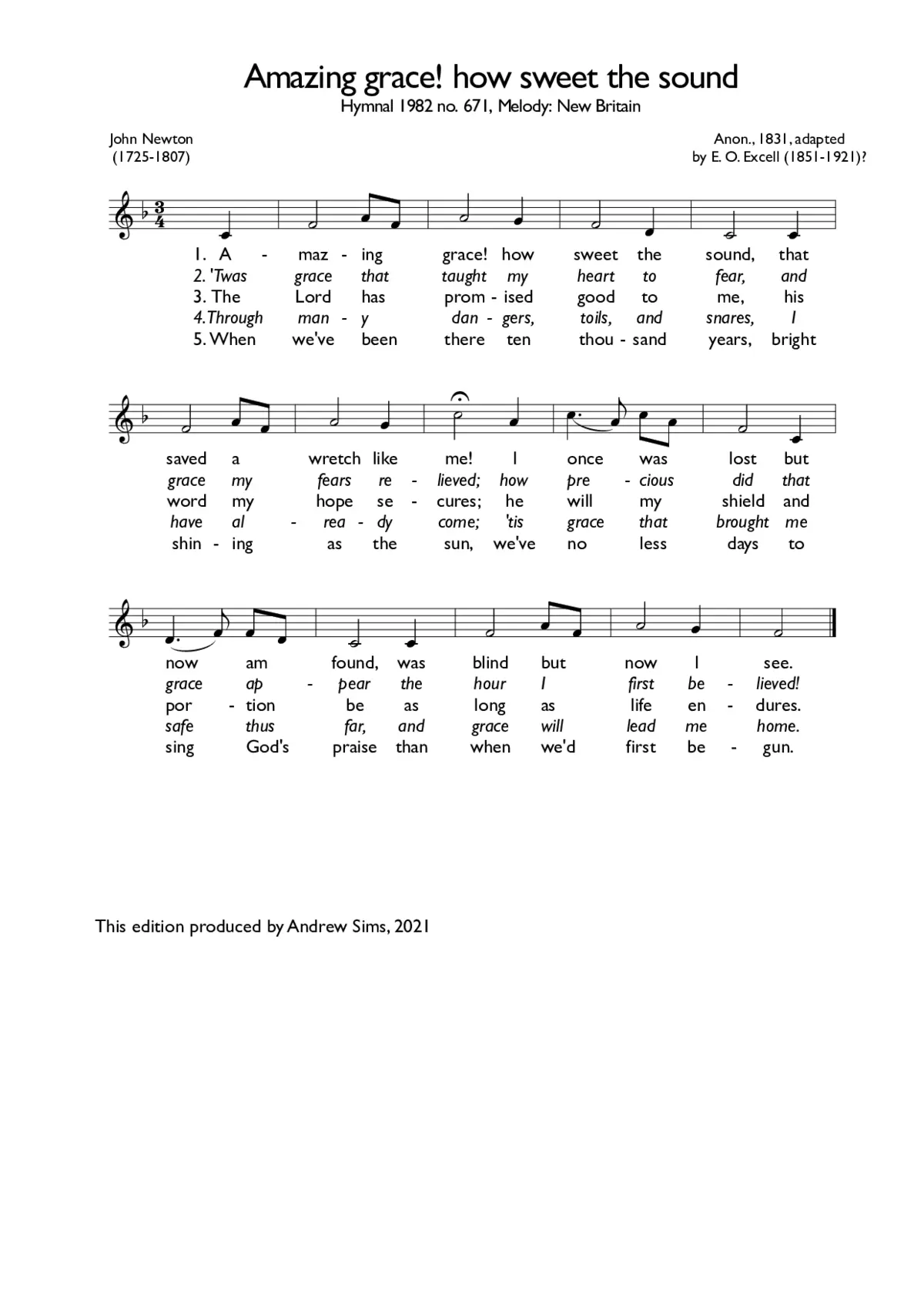 Amazing grace - Page 1