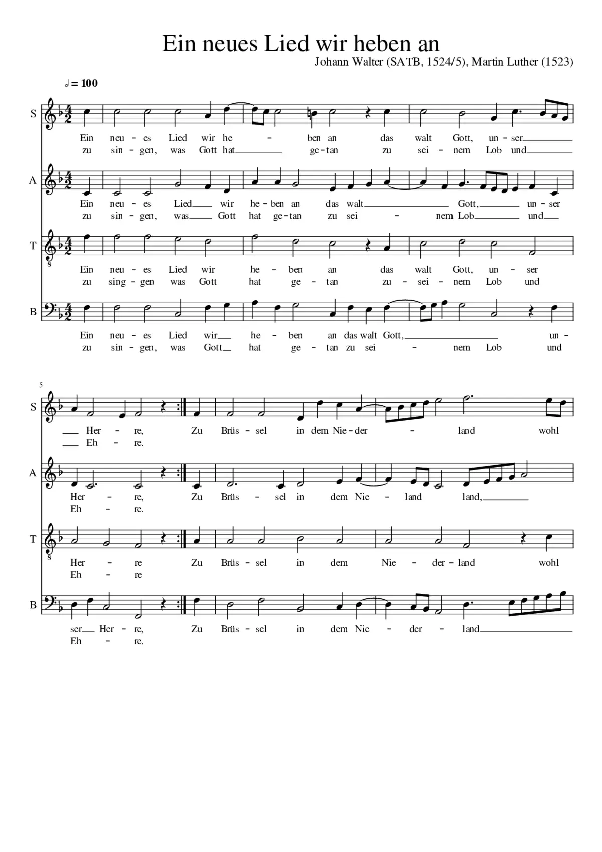 Ein neues Lied wir heben an - Page 1