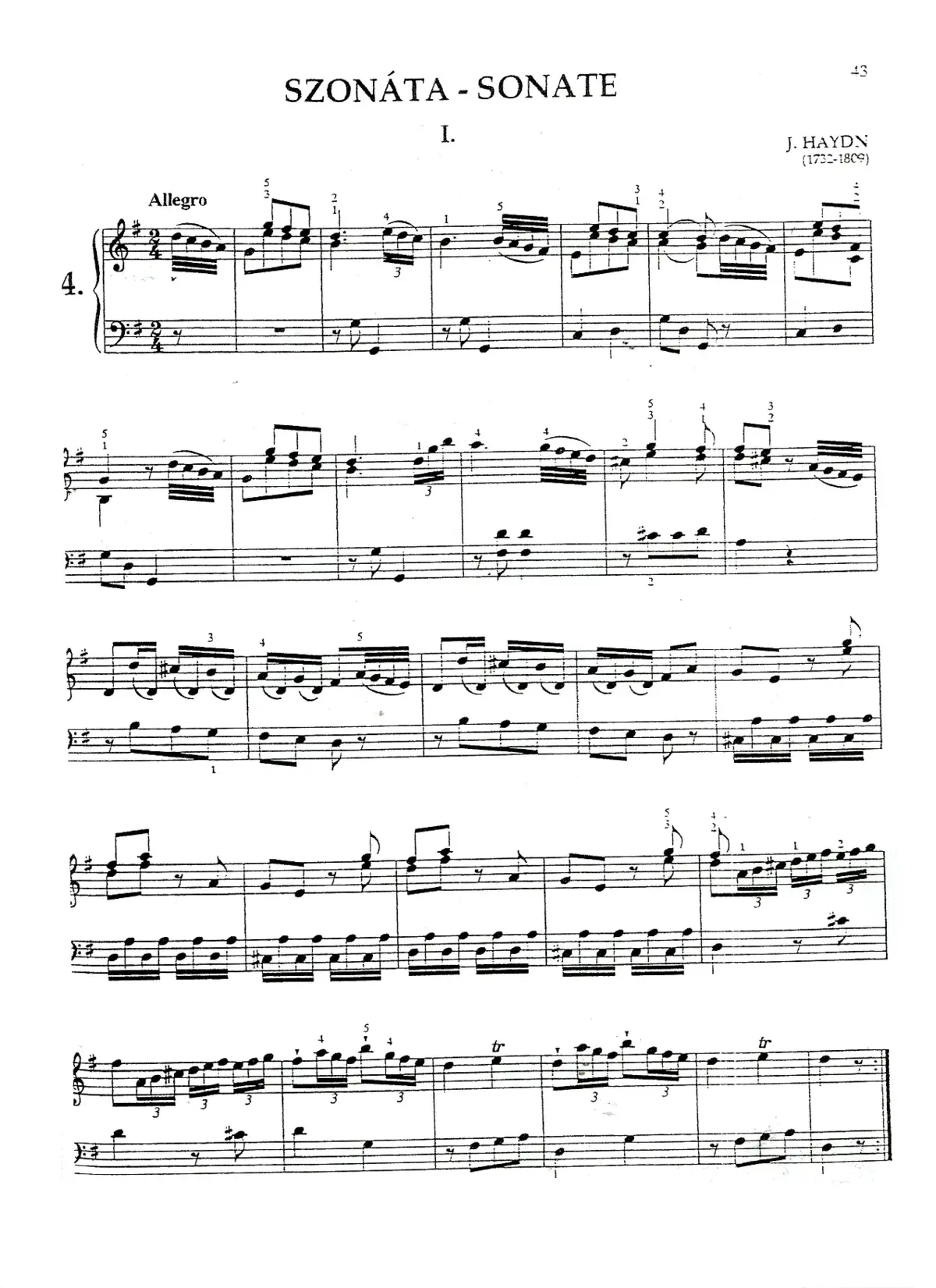 Keyboard Sonata in G major - Page 1