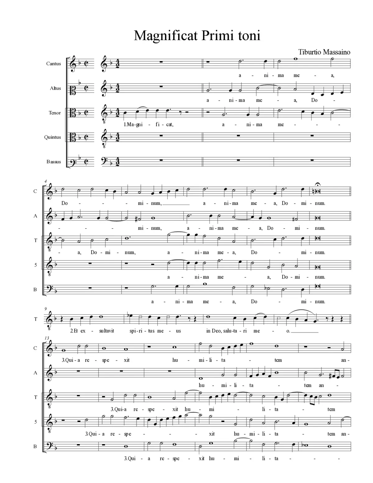 Magnificat Primi toni - Page 1