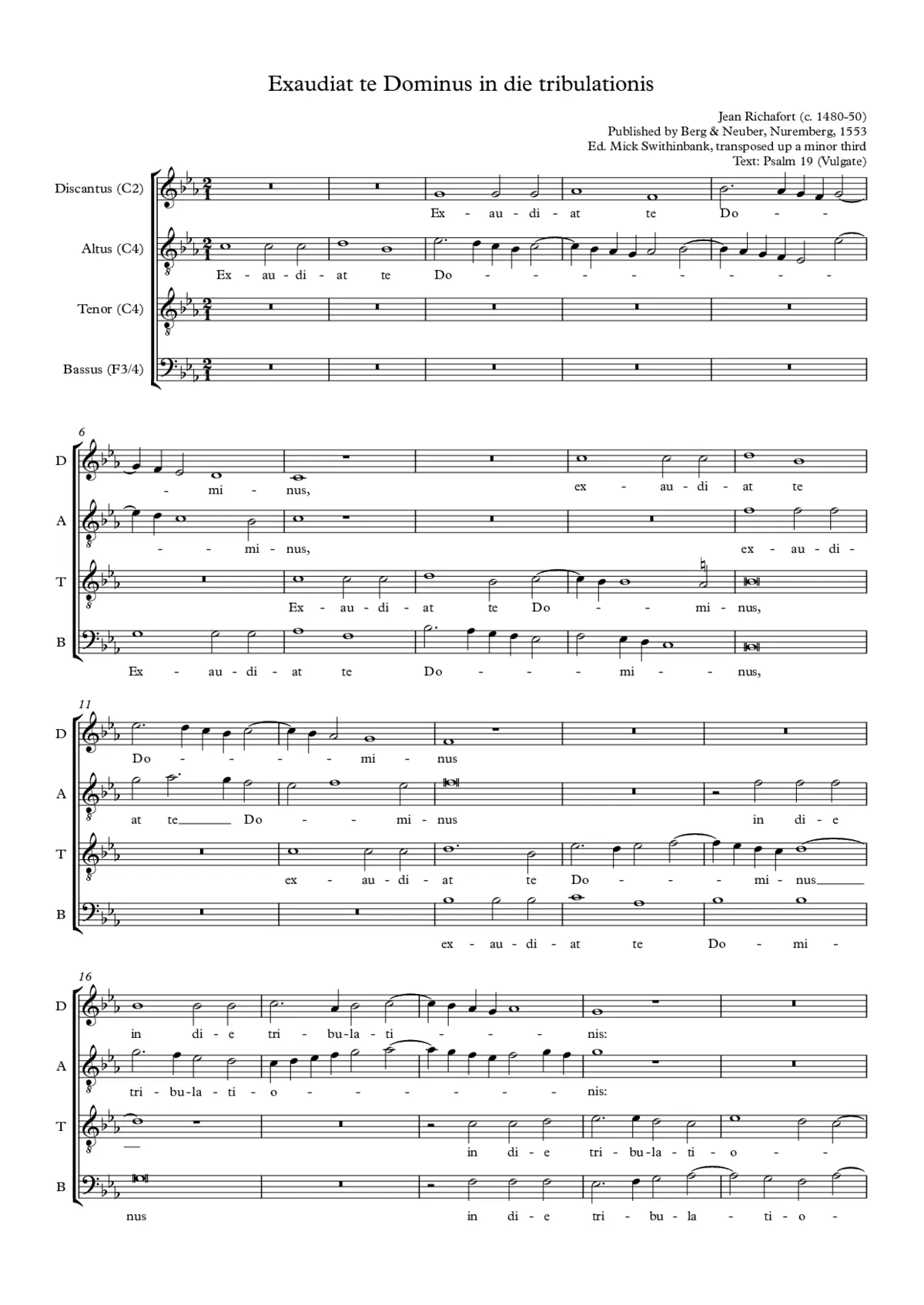Exaudiat te Dominus - Page 1