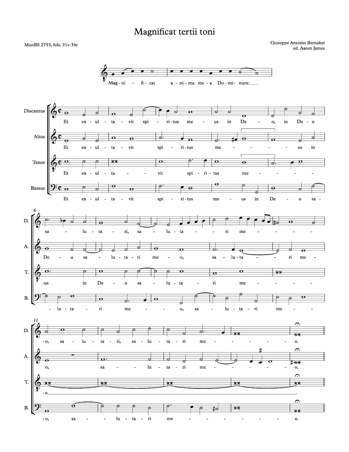 Magnificat tertii toni - Page 1