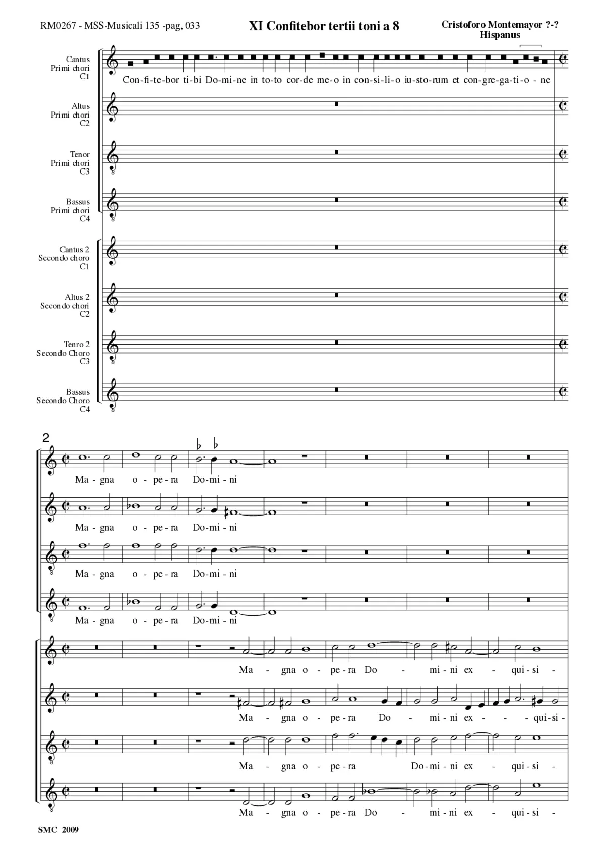Confitebor tertii toni a 8 - Page 1