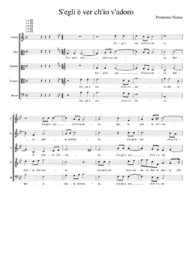S'egli è ver ch'io v'adoro