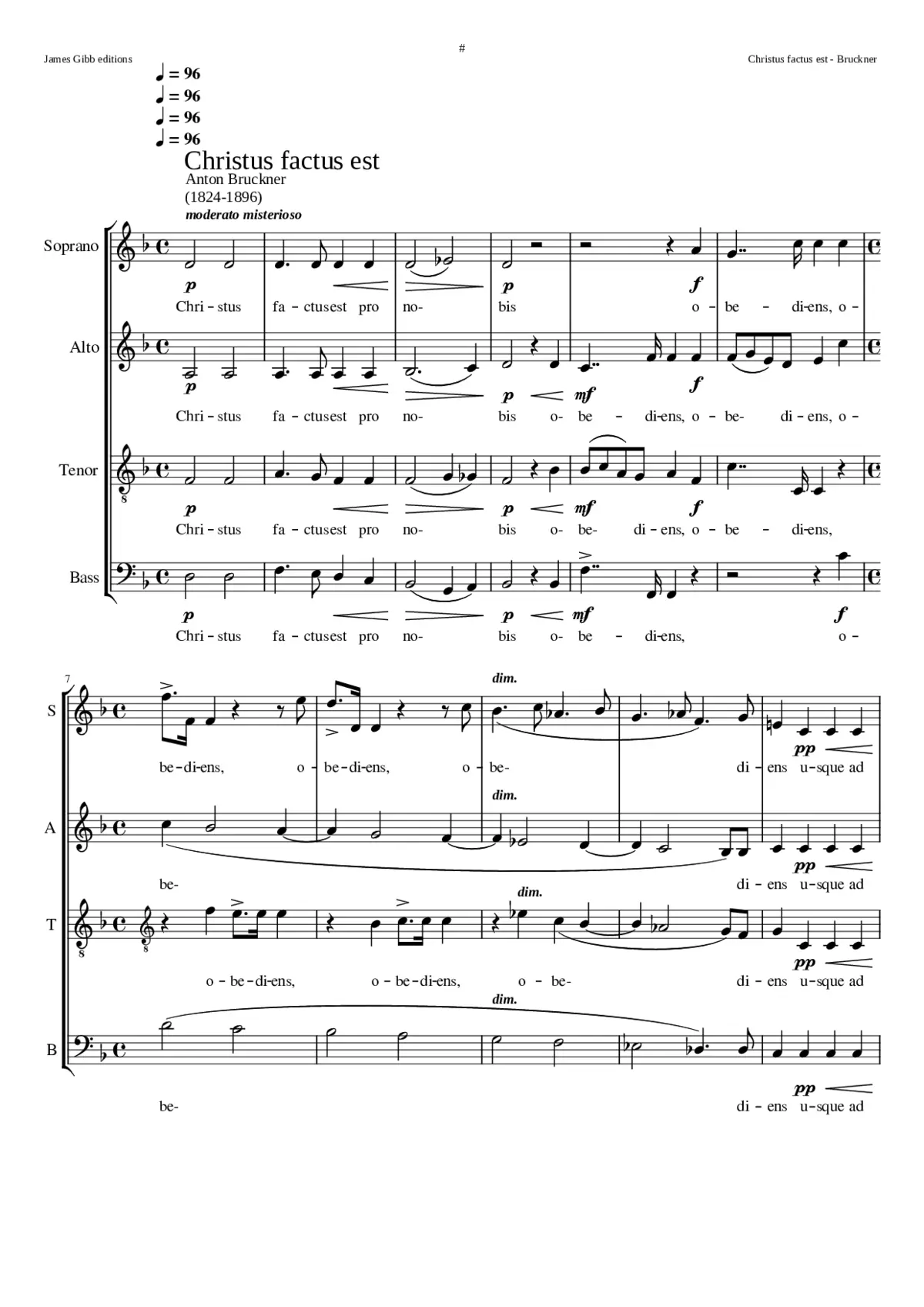 Christus factus est WAB 11 - Page 1