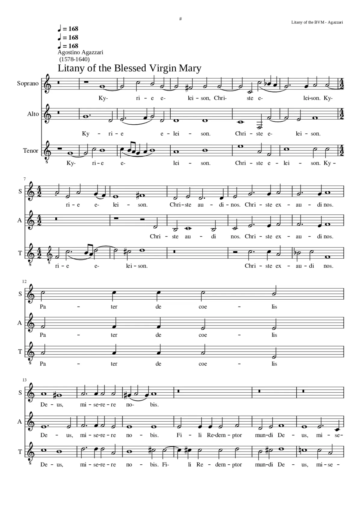 Litany of the Blessed Virgin Mary - Page 1