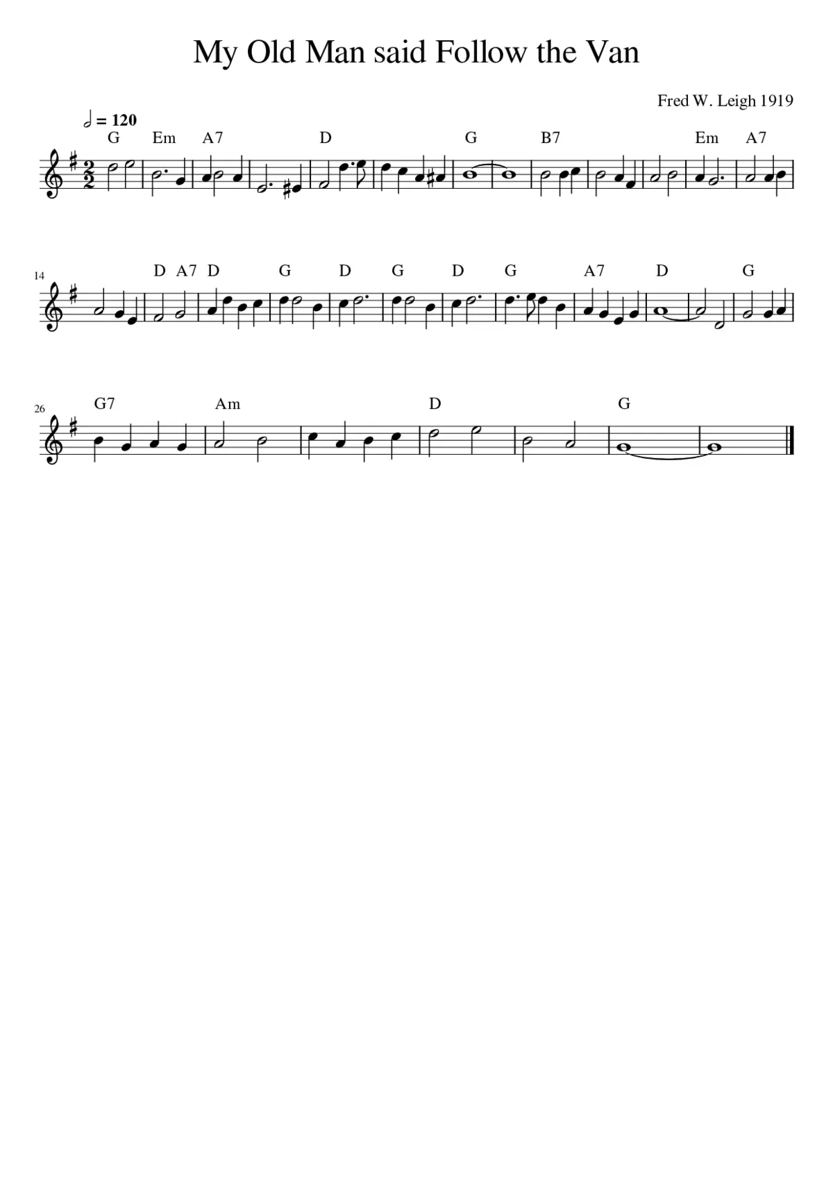 My Old Man said Follow the Van - Page 1