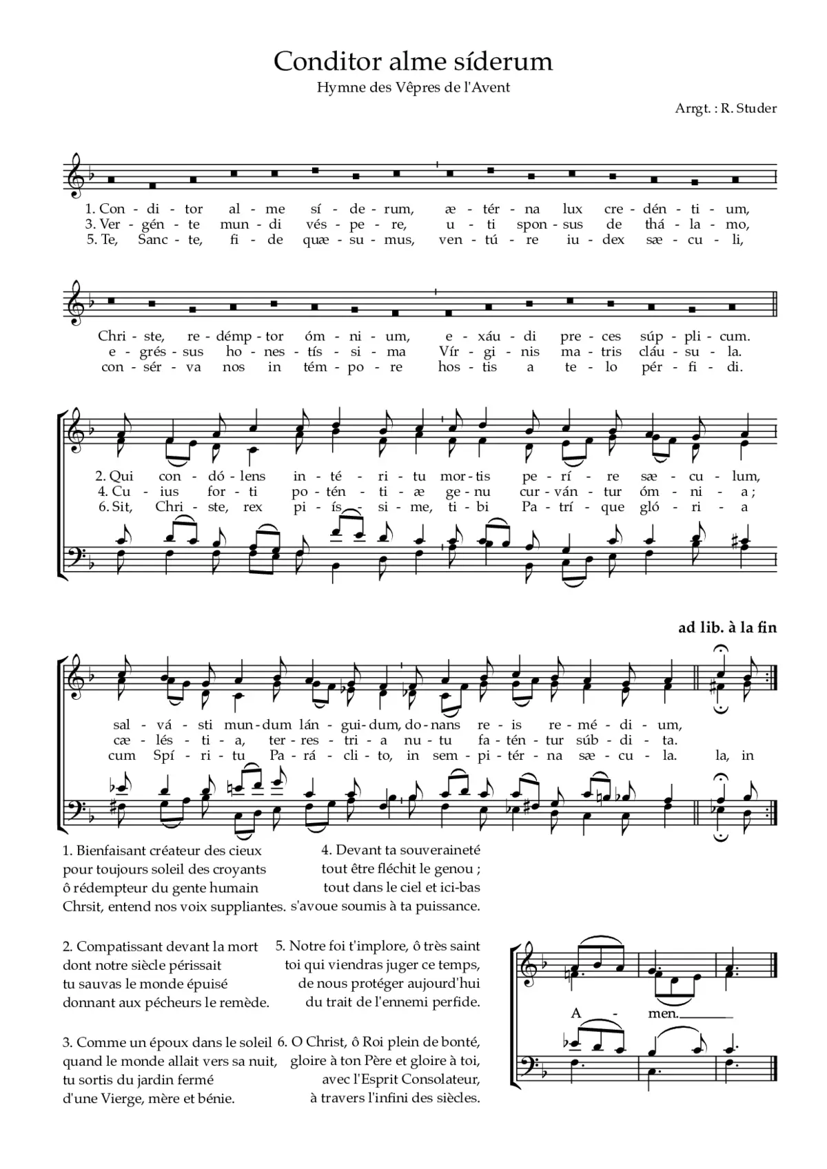 Conditor alme siderum - Page 1