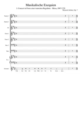 Musikalische Exequien (op. 7) published Dresden 1636