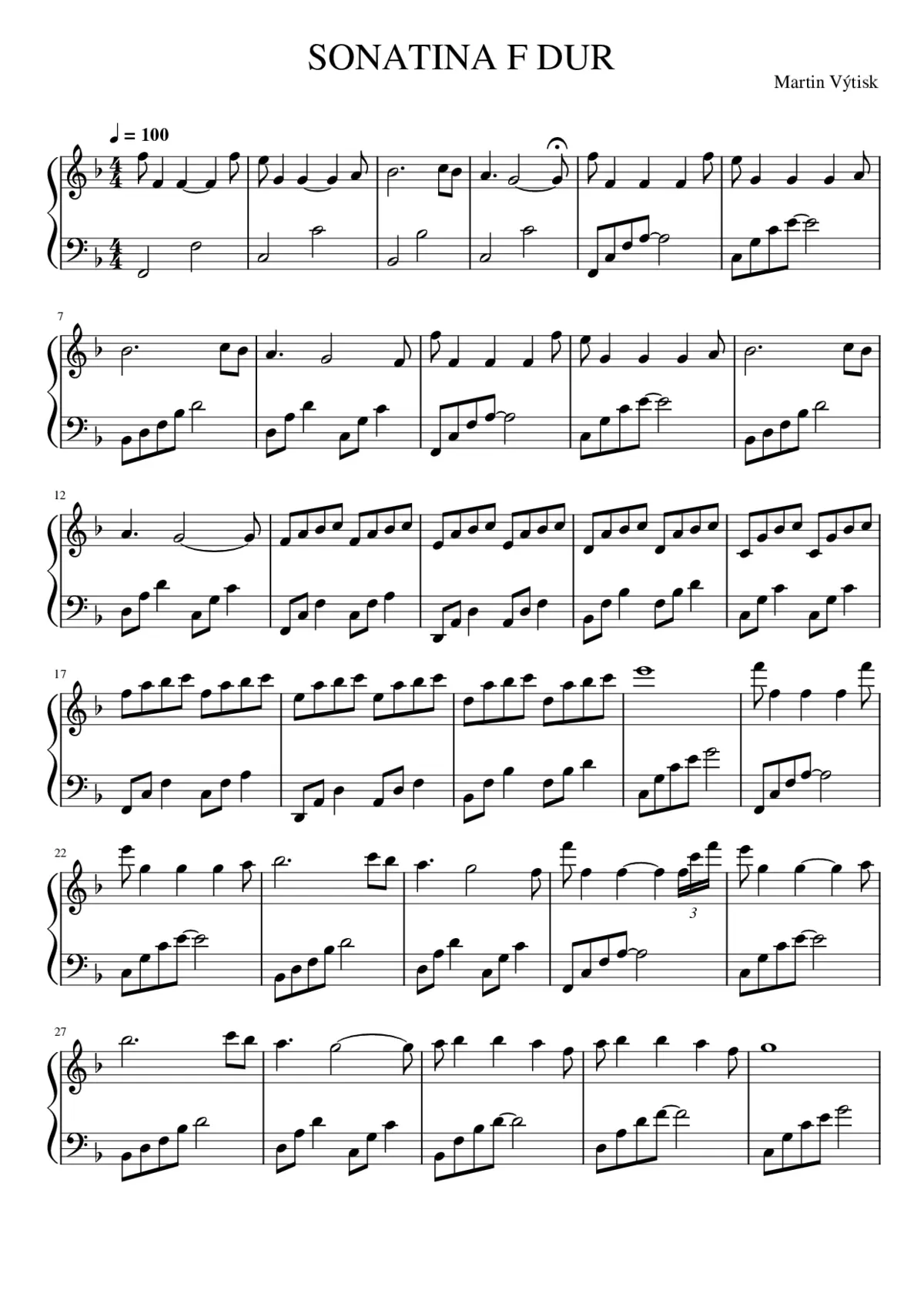 Sonatina F dur - Page 1