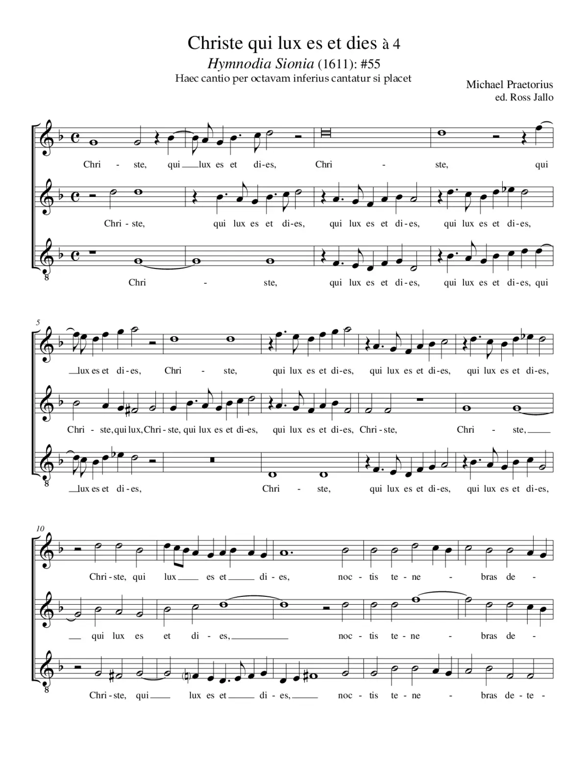Christe qui lux es et dies - Page 1